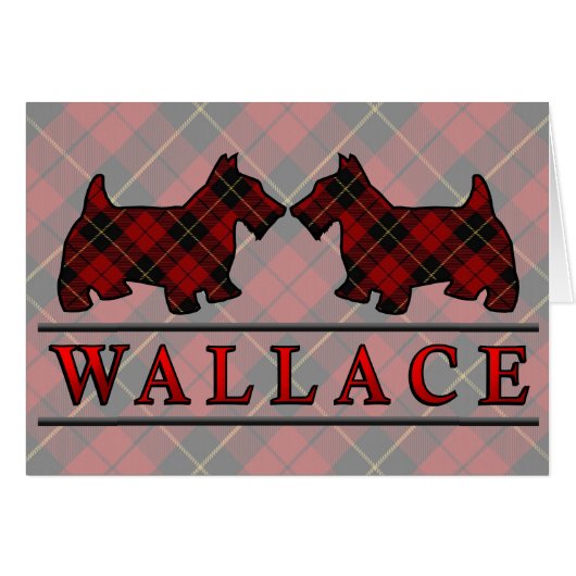 Clan Wallace Tartan Scottie Dogs (Front Horizontal)
