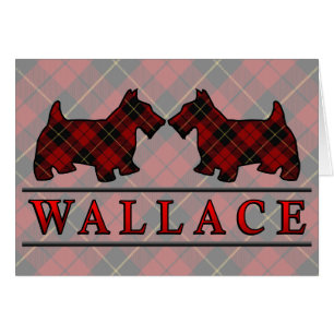 Clan Wallace Tartan Scottie Dogs Cards