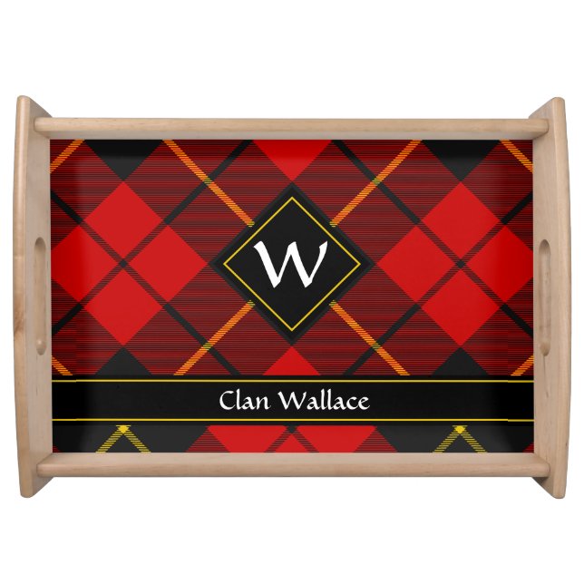 Clan Wallace Tartan Serving Tray (Front)