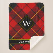 Clan Wallace Tartan Sherpa Blanket