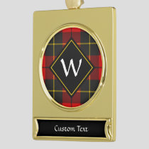 Clan Wallace Tartan Silver Plated Banner Ornament