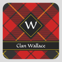 Clan Wallace Tartan Square Sticker