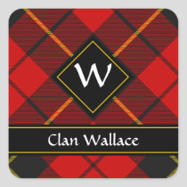 Clan Wallace Tartan Square Sticker