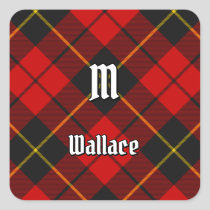 Clan Wallace Tartan Square Sticker