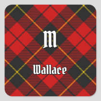 Clan Wallace Tartan Square Sticker