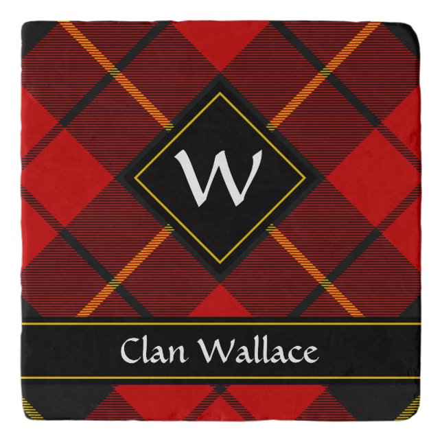 Clan Wallace Tartan Trivet (Front)