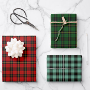 Clan Wallace Tartan Variations Wrapping Paper Sheets