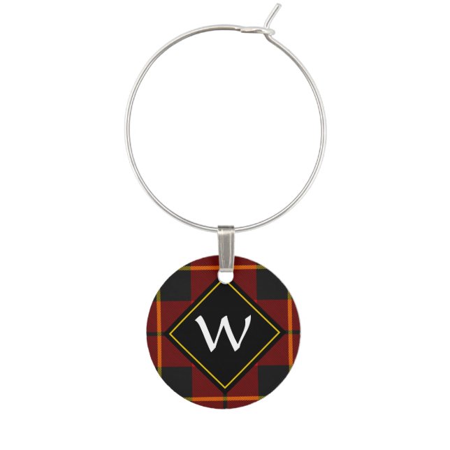 Clan Wallace Tartan Wine Charm (Front)