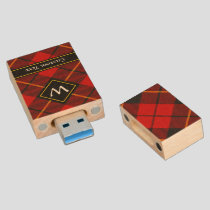 Clan Wallace Tartan Wood Flash Drive