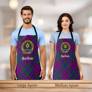 Clan Wardlaw Crest over Tartan Apron