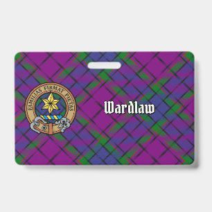 Clan Wardlaw Crest over Tartan Badge