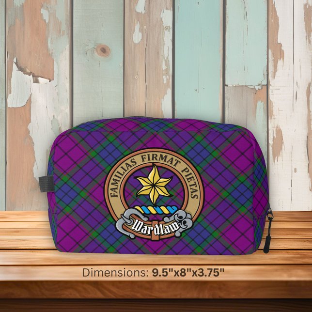 Clan Wardlaw Crest over Tartan Dopp Kit (Creator Uploaded)