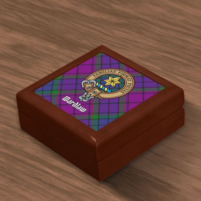 Clan Wardlaw Crest over Tartan Gift Box (Creator Uploaded)