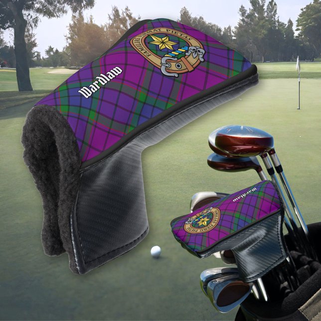 Clan Wardlaw Crest over Tartan Golf Head Cover (Creator Uploaded)