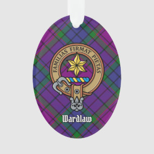 Clan Wardlaw Crest over Tartan Ornament