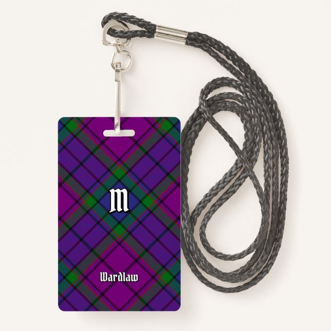 Clan Wardlaw Tartan Badge (Front with Lanyard)