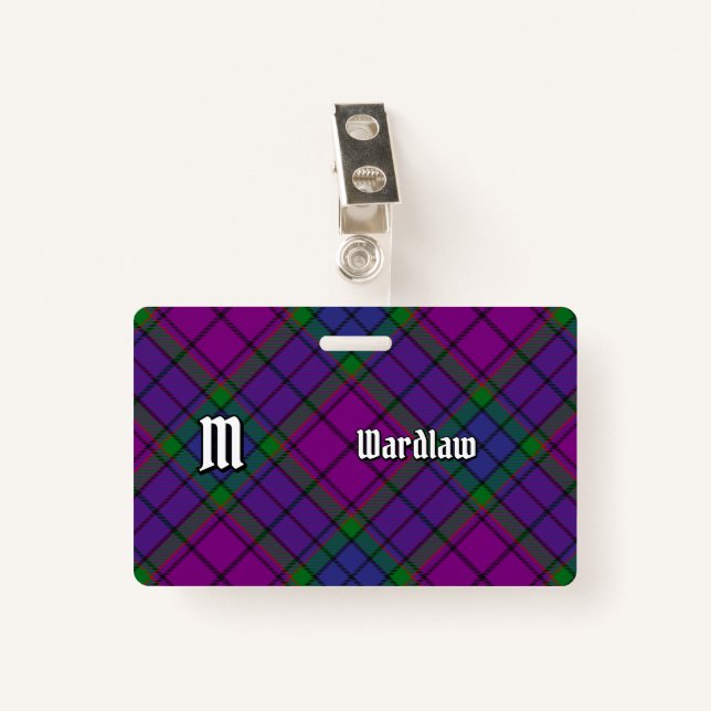 Clan Wardlaw Tartan Badge (Front with Clip)