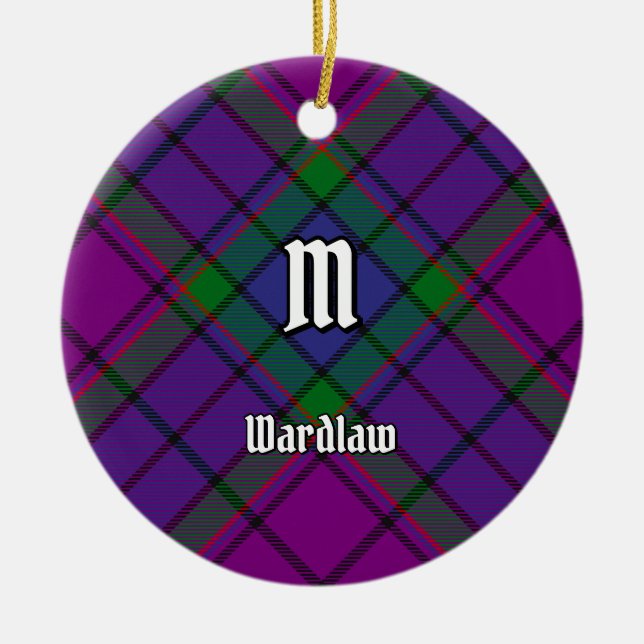 Clan Wardlaw Tartan Ceramic Ornament (Front)