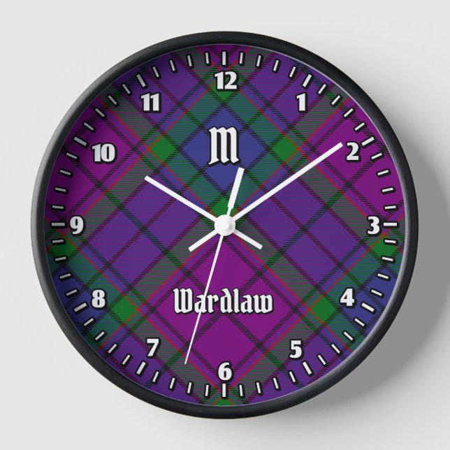 Clan Wardlaw Tartan Clock (Front)