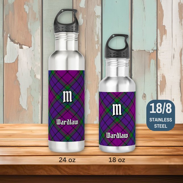 Clan Wardlaw Tartan Stainless Steel Water Bottle (Creator Uploaded)
