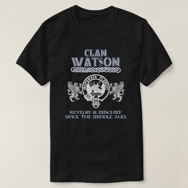 Clan Watson crest Scottish clans Scottish surname T-Shirt (Design Front)