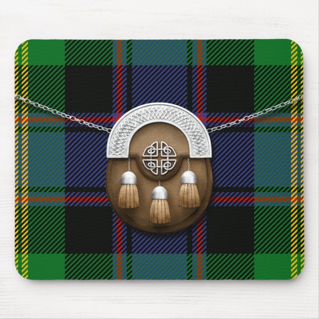 Clan Watson Tartan And Sporran Mouse Pad (Front)