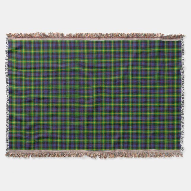 Clan Watson Tartan Throw Blanket (Front)