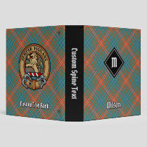 Clan Wilson Ancient Tartan 3 Ring Binder