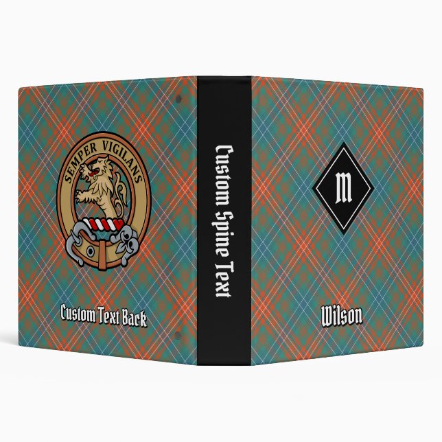 Clan Wilson Ancient Tartan 3 Ring Binder (Background)