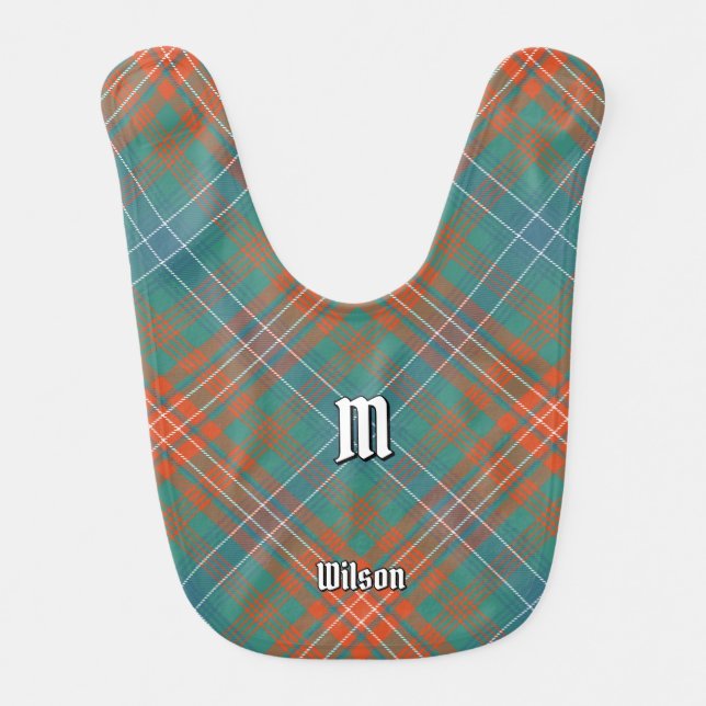 Clan Wilson Ancient Tartan Baby Bib (Front)