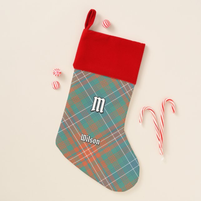 Clan Wilson Ancient Tartan Christmas Stocking (Front)