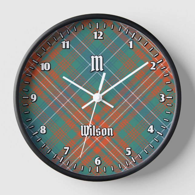 Clan Wilson Ancient Tartan Clock (Front)