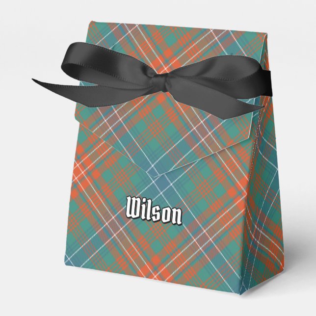 Clan Wilson Ancient Tartan Favor Boxes (Front Side)