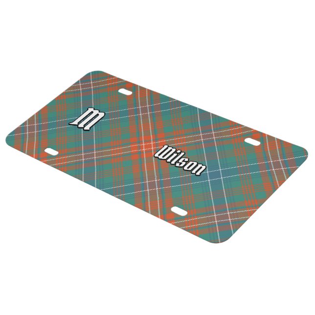 Clan Wilson Ancient Tartan License Plate (Side)