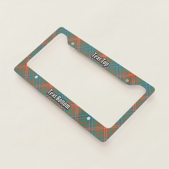Clan Wilson Ancient Tartan License Plate Frame (3/4)