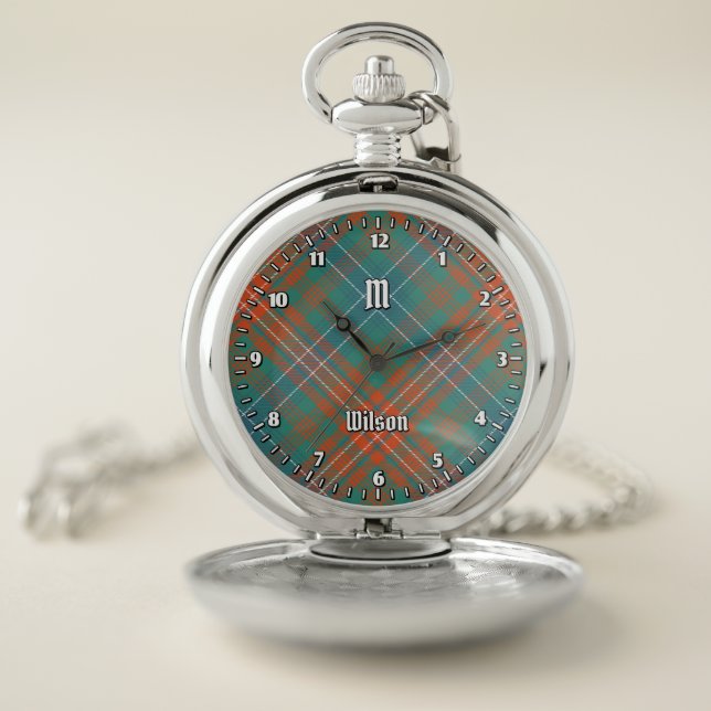 Clan Wilson Ancient Tartan Pocket Watch (Inside)