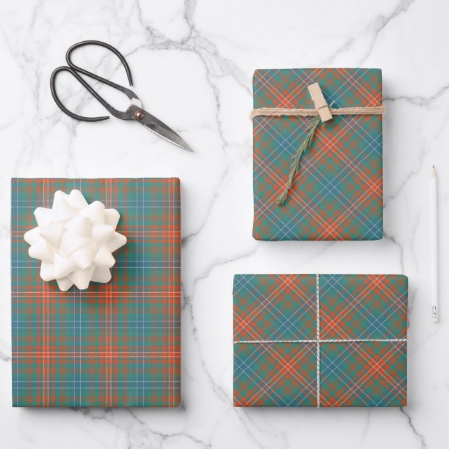 Clan Wilson Ancient Tartan Wrapping Paper Sheets (Front)