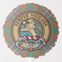 Clan Wilson Crest over Ancient Tartan Balloon