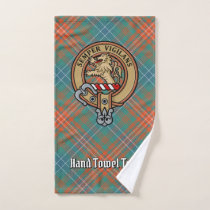 Clan Wilson Crest over Ancient Tartan Bath Towel Set