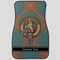 Clan Wilson Crest over Ancient Tartan Car Floor Mat