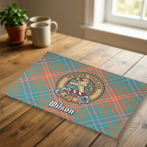 Clan Wilson Crest over Ancient Tartan Cloth Placemat