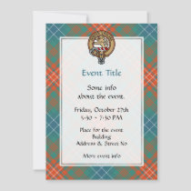 Clan Wilson Crest over Ancient Tartan Invitation