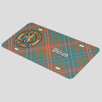 Clan Wilson Crest over Ancient Tartan License Plate