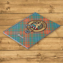 Clan Wilson Crest over Ancient Tartan Notebook