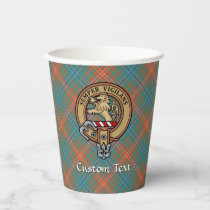 Clan Wilson Crest over Ancient Tartan Paper Cups