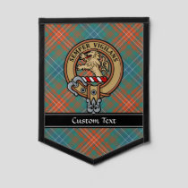 Clan Wilson Crest over Ancient Tartan Pennant
