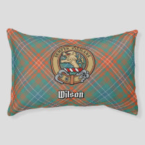 Clan Wilson Crest over Ancient Tartan Pet Bed