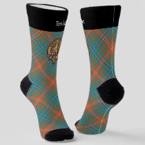 Clan Wilson Crest over Ancient Tartan Socks