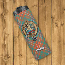 Clan Wilson Crest over Ancient Tartan Thermal Tumbler