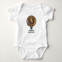 Clan Wilson Crest over Modern Tartan Baby Bodysuit